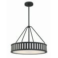 thumbnail image 2 of Crystorama Kendal 4 Light Black Forged Pendant - 22.5"W x 18.25"H, 2 of 5