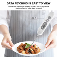 thumbnail image 3 of Digital Thermometer with Stainless Steel Probe, LCD Display for BBQ,Cooking,Baking,USB Charging,over Temperature Warning,1 * Digital Thermometer with Stainless Steel Probe, 3 of 5