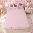thumbnail image 4 of Erosebridal Y2K Leopard Cherry Zipper Full Size Comforter Sets with Fitted Sheet and 2 Pillowcases,Glam Satin Ribbon Zipper Bedding Set,Pink Brown Black,4pcs,Pink Reversible, 4 of 6