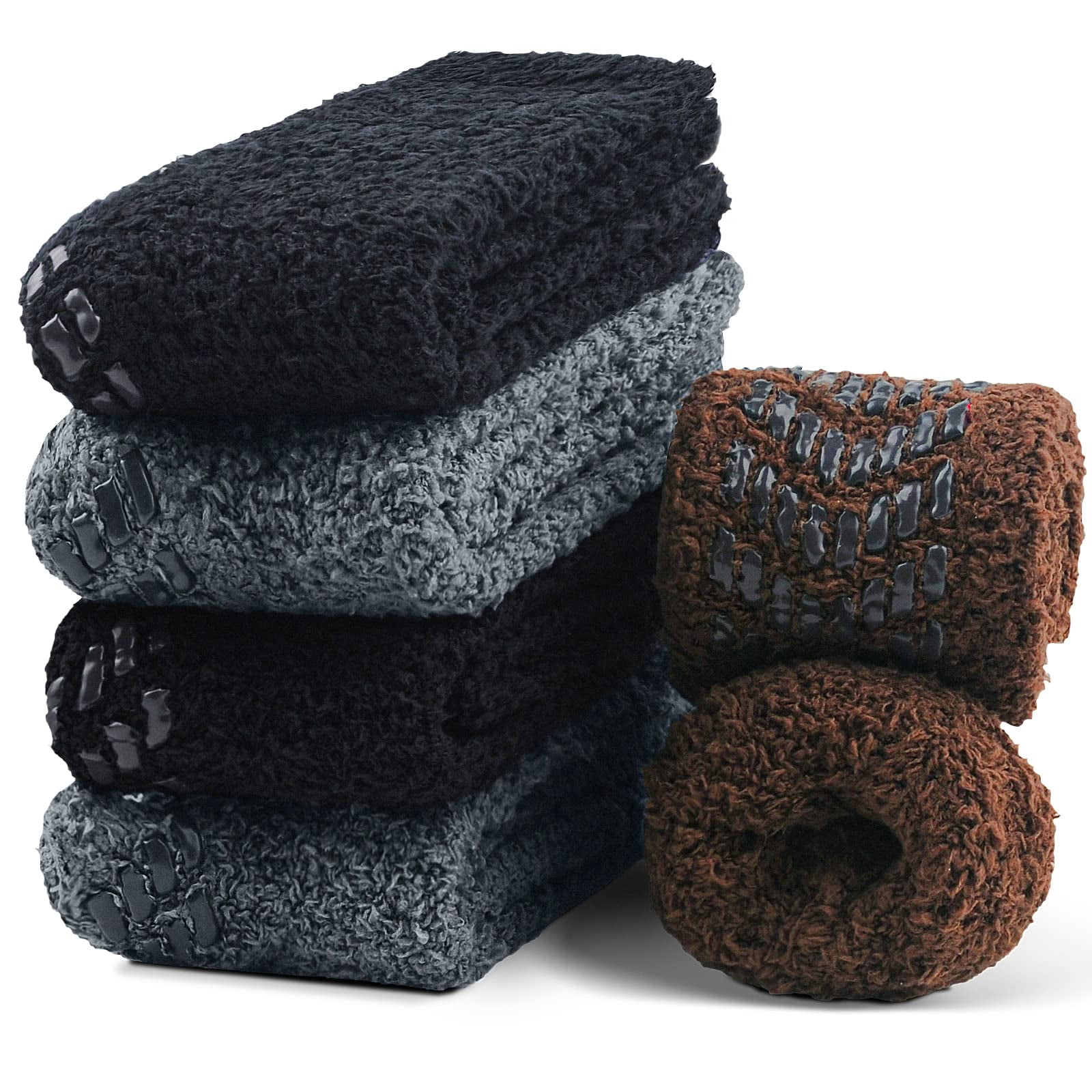 Mens Fuzzy Socks Warm Slipper Socks Winter Fluffy Socks Cozy Fuzzy
