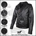 thumbnail image 2 of Touch&Torn Men’s Motorcycle Leather Jacket Genuine Cow Hide Biker Leather Jacket Original YKK Zip with Multi Pockets for Men, 2 of 3