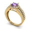 thumbnail image 2 of Clara Pucci 14K Yellow Gold 1.83ct Alexandrite Halo Ring for Women, 2 of 8