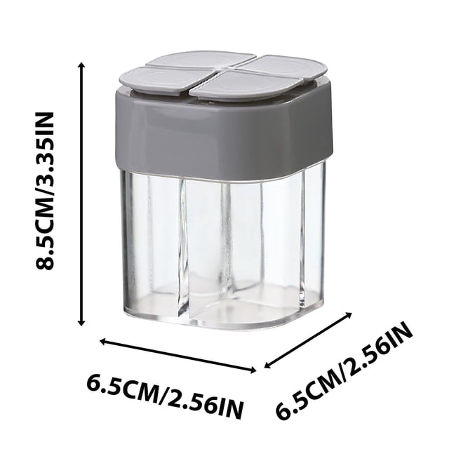 Lksixu Four In One Seasoning Box Kitchen Flip Transparent Seasoning Jar Portable Seasoning Box For Outdoor Barbecue Kitchen Gadgets