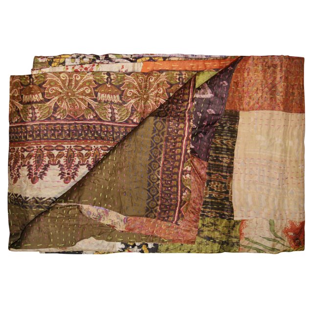 Taj Hotel Kantha Silk Blend Throw | 50"x70" | B