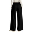 thumbnail image 6 of Nestiefly Wide Leg Linen Pants Womens Summer Loose Beach Pants for Women Vacation Lightweight Straight Leg Trousers with Pockets 2026 Black 3XL, 6 of 8
