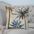 thumbnail image 4 of 20x20 Pillow Covers Set of 2, Palm Trees Throw Pillow Covers Decorative Couch Cushion Case, Blue Brown Vintage Watercolor Tropical Microfiber Square Pillowcases for Bedroom Car Living Room, 4 of 7