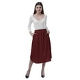 thumbnail image 2 of Moomaya Jupes en Jersey pour Femmes pour Femmes Unies Longueur Genou Évasées Extensibles Jupes d'Été - FDG, 2 of 7