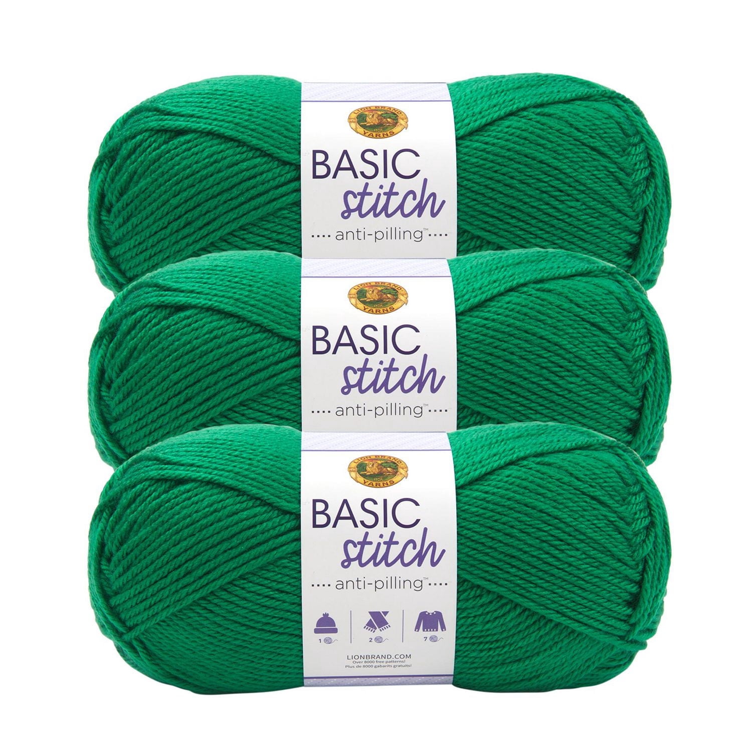 Lion Brand Basic Stitch® Anti Pilling™ Yarn #4 Medium/Worsted Acrylic yarn, 100g/ 170m, 3-CT