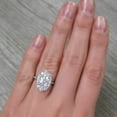 thumbnail image 5 of 2.5Ct Oval Cut Simulated Diamond Engagement Women's Ring in 14K White Gold Plated, 5 of 5