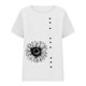 thumbnail image 2 of Camiseta Casual de Manga Corta con Botón de Cuello Redondo de las Mujeres, Tops Cortos para las Mujeres, 2 of 3