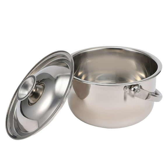OFFIGAM Stainless Steel Soup Pot with Lid, Kitchen Cookware for Cooking Soups, Stews, and More