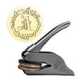 thumbnail image 4 of Elodie Metal Letter Embosser Embossing Machine Steel Stamp Hand Tool Stamping Tool Handheld Embosser Press for Crafts Book Name Card A, 4 of 8