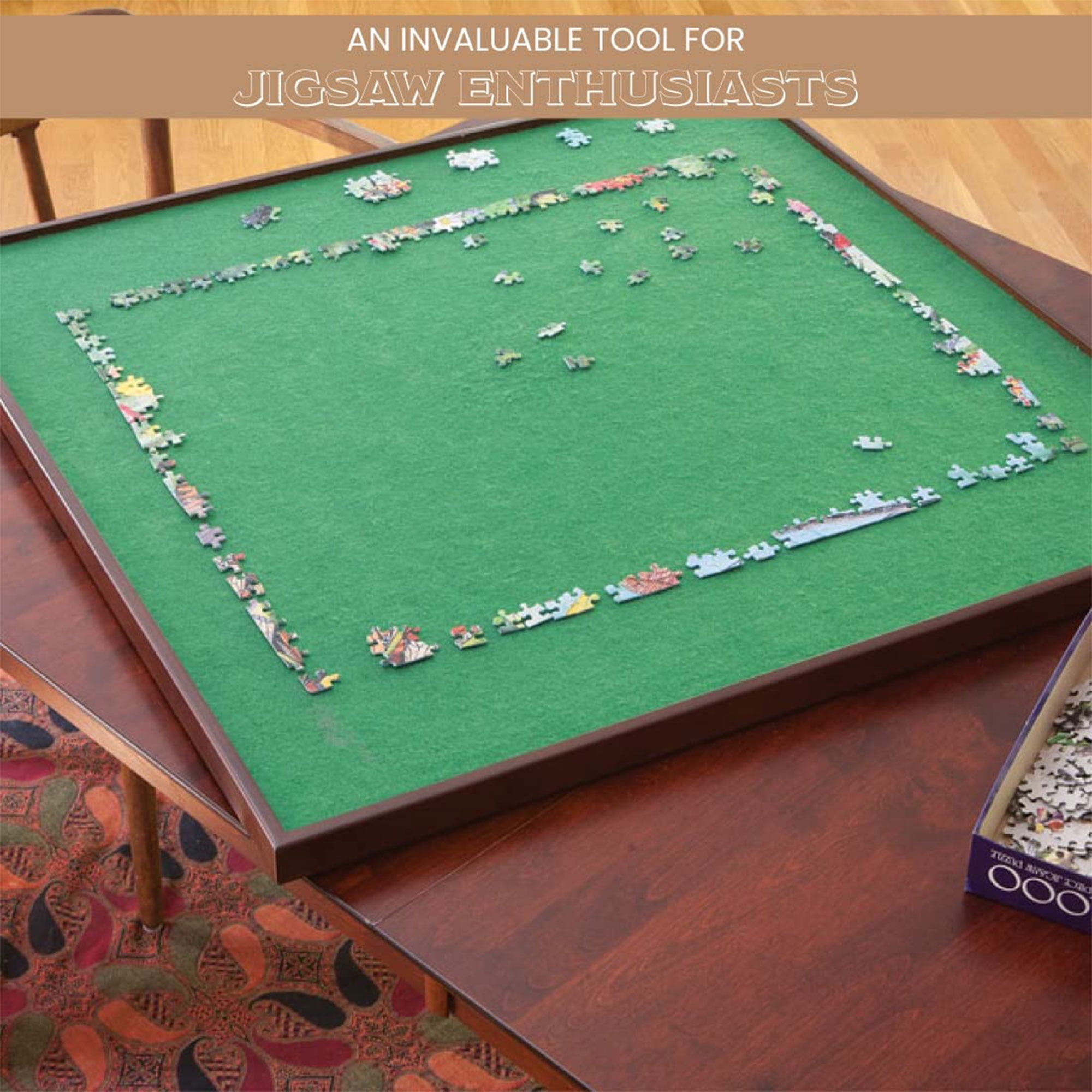 Bits and Pieces Square 1500 Piece Jigsaw Puzzle Board Spinner, 34 Inches