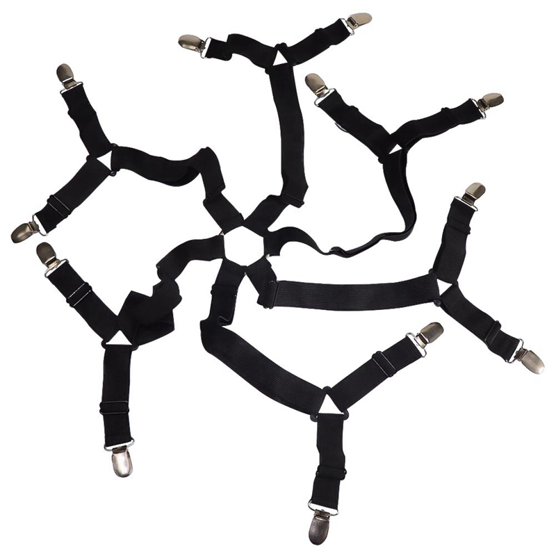 AkoaDa 3 Way 6 Sides Household Bedding Holder Straps Mattress Clip Adjustable Fastener Belt