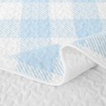thumbnail image 5 of Erosebridal Classic Gingham Bed Spread Queen,Modern Geometric Print Queen Coverlet Set For Boys,3 Pieces, 5 of 7
