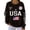Black, variant on 250th Anniversary Usa Flag Printed Crew Neck Sweatshirt for Women Trendy Hoodless Pullover Top Patriotic Hoodless Sweatshirt