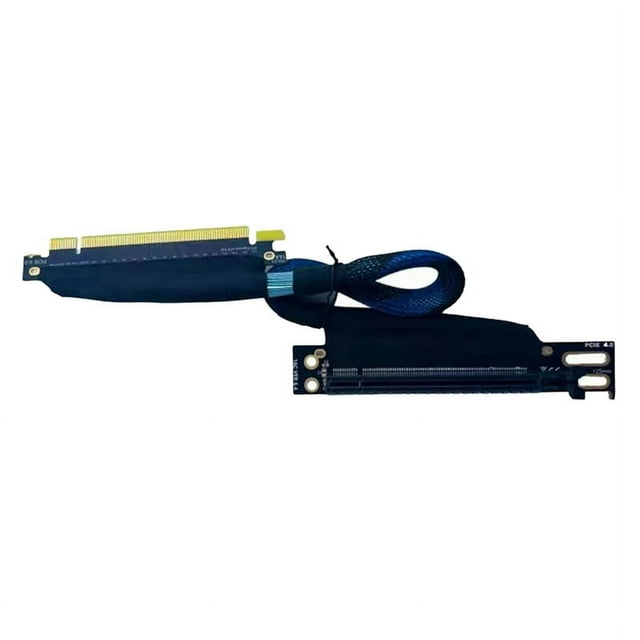 PCIE 4.0 X16 GPU Server Graphics Card Extension Cable Woven Mesh Cable Bundle Right Out GEN4 Extension Cable,30cm