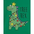 thumbnail image 4 of Old Glory Toddler Christmas Tree Rex T-Rex Funny Dinosaur Long Sleeve T Shirt, 4 of 6
