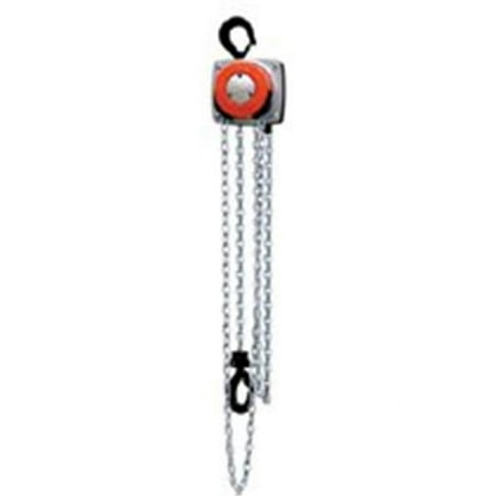 Cm Columbus Mckinnon 175-5623A 360 degree Hand Chain Hoist, 0.5 Tons Cap., 10 Ft Lifting Ht., 1 Fall, 44 Lbf