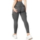 thumbnail image 1 of Gibobby Pantalones de yoga Pantalones pierna sólidos con cintura ancha básica yoga(Gris， L), 1 of 5