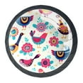 thumbnail image 2 of 4 Pcs Birds Flowers Knobs for Kitchen Cabinet Cupboard Dresser Bookcase Drawer Pulls Handles Round Home Decor, 2 of 7