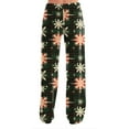 thumbnail image 4 of SAATLERI Christmas Pajamas Pants Women Santa Print Loose Soft Lounge Pants Wide Leg Drawstring Holiday Comfy Pj Bottom with Pockets, 4 of 7