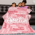 thumbnail image 5 of Custom Blanket with Name Personalized Blankets for Kids Adult Boys Girls Flannel Monogrammed Customized Blankets Throw (40''''x50''''), 5 of 6