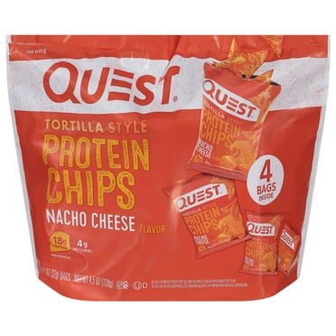 Quest Tortilla-Style 18g Protein Chips Multipack - Nacho Cheese, 4 ct (Package May Vary)