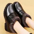 thumbnail image 4 of Bnwani Women Boots Footwear Flat Fleece Warm Proof Comfortable Boot Black Size 5.5, 4 of 5