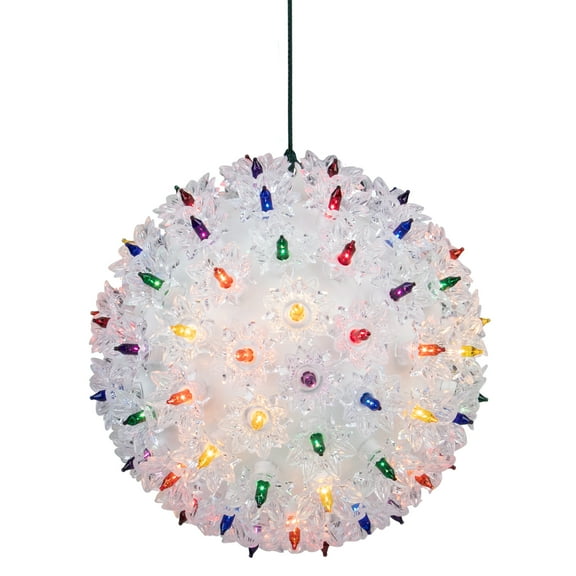 LED Lighted Hanging Starlight Sphere Outdoor Christmas Decoration- 7.5" - Multicolor Lights
