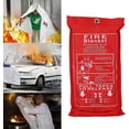 thumbnail image 2 of HUGFEGWE Bouclier Résistant à la Chaleur Couverture de Sécurité Incendie en Fibre de Verre Protection Polyvalente pour Cuisine Camping Cheminée Grill Voiture(1mx1m) CJB91-69518, 2 of 9