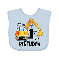 Inktastic Construction Truck It's My 1st Birthday Boys or Girls Baby Bib