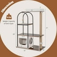 thumbnail image 3 of Costway 47" Large Cat Tree Tower with Top Perch Cat Bed Cat Condo Scratching Posts Indoor White, 3 of 11