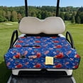 thumbnail image 2 of Pzuqiu Quilted USA Patriotic Golf Cart Seat Cover | 2-Person Universal Fit | 4 Storage Pockets Non Slip Protector for Golfers, 2 of 9