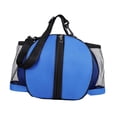 thumbnail image 4 of Bandolera de baloncesto Bolsa de baloncesto Durable para Niñas Accesorios resistentes al desgarro Cierre de cremalleras dobles Tela Oxford ajustable Correa única azul DYNWAVEMX Estuche de baloncesto, 4 of 8
