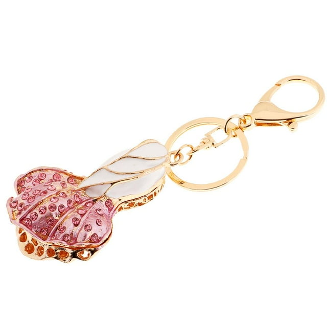 Llavero de Repollo perfke Rhinestone Rosado