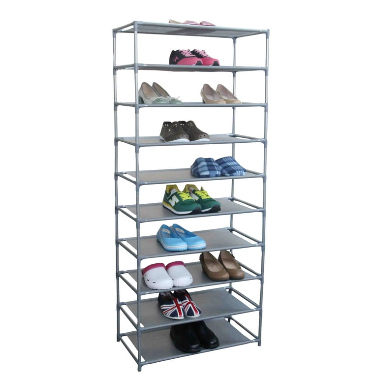 Lavish Home Shoe Rack-10 Tier Storage for Sneakers, Heels, Flats
