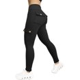 thumbnail image 3 of Pantalones de yoga de cintura alta para mujer con bolsillos elásticos y cónicos, pantalones de entrenamiento para levantamiento de glúteos, pantalones de chándal, 3 of 5