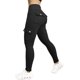 thumbnail image 3 of Pantalones de yoga de cintura alta para mujer con bolsillos elásticos y cónicos, pantalones de entrenamiento para levantamiento de glúteos, pantalones de chándal, 3 of 5