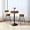 Brown, variant on Adjustable Height Bar Table, Round Pub Table with Storage, Synthetic Leather, Mid-Century Modern, Ash Brown & Caramel Brown