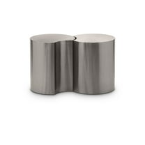 Meridian Furniture Dimple 2 Piece Silver Iron Metal End Table