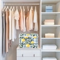 thumbnail image 4 of Yayeee Collapsible Cube Storage Bin with Lid Fabric Closet Decorative Basket with Handles, Retro Beige Lemon, 4 of 7