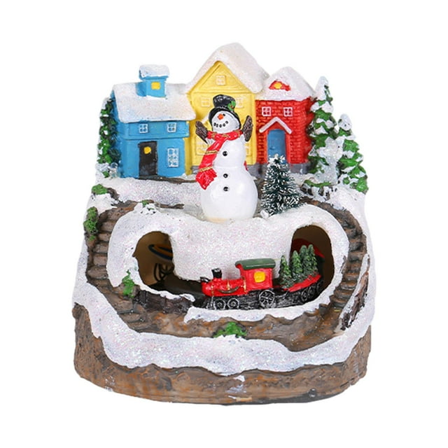 Musical Lighted Christmas Village House Christmas Decoration for Living Room