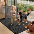 thumbnail image 6 of FRABE Washable Door Mat Indoor Entrance 17"x30", Dirt Trapper Front Door Mats with Absorbent Interior and Non-Slip Rubber Backing, Entryway Doormat, Black, 6 of 10