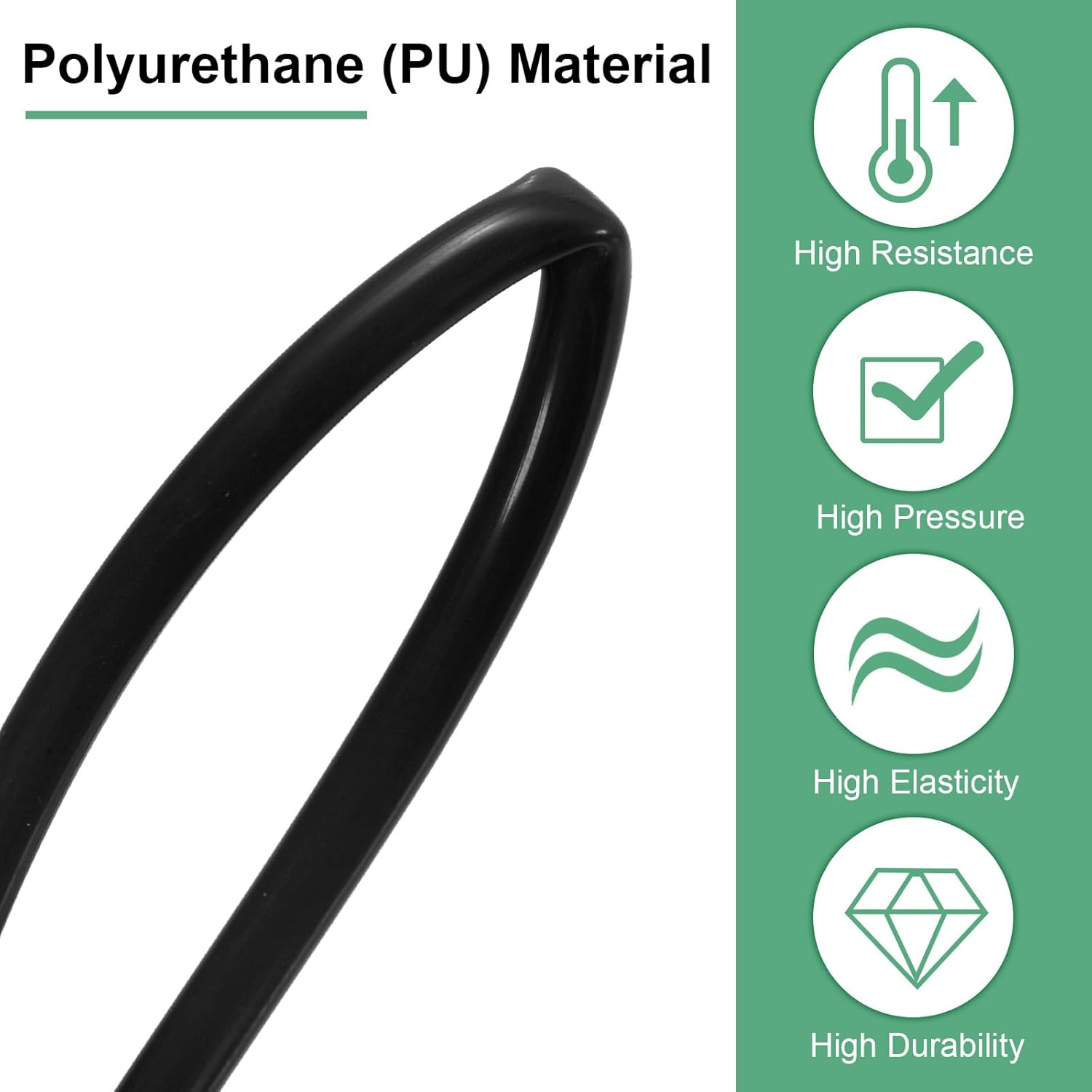 MKEUDQ-Pneumatic Tubing Pipe, 2.5mm(ID) x4mm(OD) PU Polyurethane Air Compressor Hose for Air Compressor Fitting/Gas/Fluid Transfer, Air Hose Line Tube [10M/32.8ft, Black]