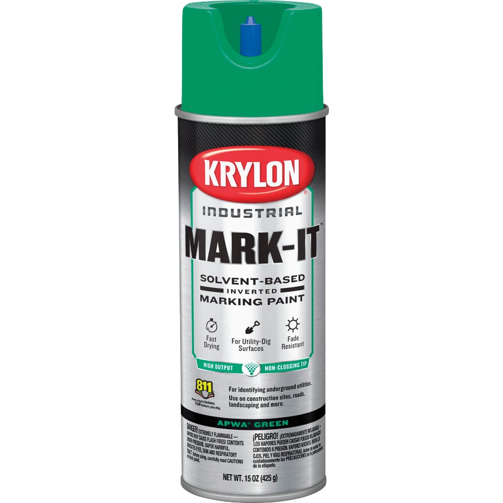 Krylon MarkIt 730408 Industrial Sb Apwa Green Inverted Marking Paint