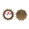 thumbnail image 1 of copo de nieve bombilla muleta patron Pin de gancho de metal vintage con forma de sol Unbranded M, 1 of 3