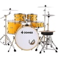 thumbnail image 1 of Donner 5-Drum Set with Built-in Silencer System for Adult, Complete Junior Drum Kit Professional Drum set Yellow, 1 of 9