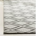 thumbnail image 3 of SAFAVIEH Micro-Loop Gavin Diamond Trellis Wool Runner Rug, Silver/Dark Grey, 2'3" x 7', 3 of 7