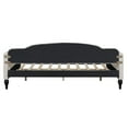 thumbnail image 4 of Elegant Design Upholstered Tufted Full Size Daybed with Stable and Durable, Wood Day Bed for Office/Living Room/Bedroom, Sturdy Slats Support Linen Sofa Bed for Teens Adults, 4 of 9